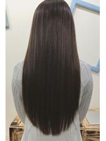 ヘアースタジオ アール(Hair Studio R)&nbsp;極ツヤストレートロング×ダークベージュ