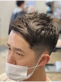 刈り上げ七三アップバング【メンズカット/フェード】