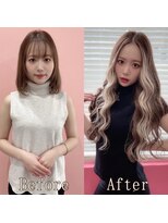 あるじゃんすー 静岡店&nbsp;ホワイト×アッシュ#シールエクステ#セクションカラー#韓国#静岡