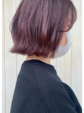 リコット 浦和美園(Liecot) 【airi】ブリーチあり　ピンクバイオレット×くびれボブ