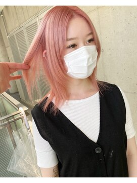 ガルボ ヘアー(garbo hair) #ガルボ#ハイトーン#ピンク#ブリーチ#髪カリスマ#ベビーピンク