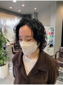 ウルフにパーマ