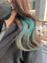 ロンドジェネルーズ 柏(Lond generous)&nbsp;高嶋優インナーカラーターコイズブルー