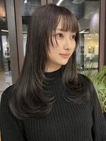 シティ(CITY)&nbsp;レイヤーカット　韓国ヘア　ベージュカラー