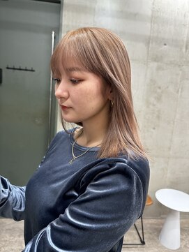 ソルトウォーター(SALT WATER) ピンクベージュ　ダブルカラー