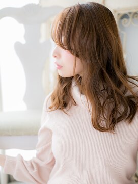 モッズ ヘア 福岡姪浜店(mod's hair) mod's姪浜/フェザーバング艶感カーキベージュエアリーロングh