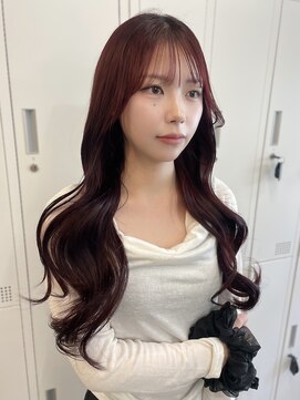 アリュウル 表参道(ALLURE) ブリーチなしWカラーでできるワインレッドカラー＊伊藤