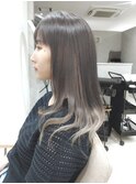 エンドカラー×グレージュ×セミロング
