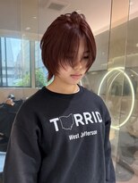 マイル 渋谷(mile)&nbsp;ショートウルフ/レッドカラー/ブリーチなし