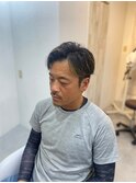 MEN'SHAIR束感マッシュショートアッシュブラック