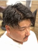 王道人気No. 1ツーブロ刈り上げツイストスパイラルパーマ