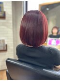 透明感♪髪質改善カラー内巻きショートボブ小顔艶感
