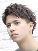 大分メンズツーブロック刈り上げレイヤーショートマッシュカット