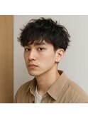 ツーブロックニュアンスパーマ　20代 30代 40代 50代 60代メンズ