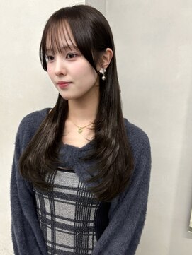 ポプルス(popls) ミディアムレイヤーハッシュカット顔周りレイヤーカット韓国ヘア