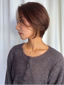 ヘアメイク ミチ 富田店(HAIRMAKE MICHI) 【MICHI 富田店　古作蓮】 ショート レイヤー ブラウンカラー