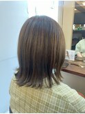 髪質改善/顔周りレイヤーカット/グレージュ[千葉/千葉駅]