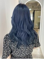 H .　【エイチ　ドット】&nbsp;【ブルーヘア】くすみブルー,ブルーグレージュ