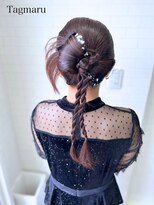 タグマル&nbsp;カチモリリボンヘア☆銀箔アレンジ