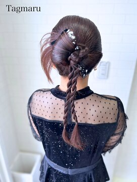 タグマル カチモリリボンヘア☆銀箔アレンジ