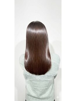 コースト 瑞江(corst)の写真/【乾かしただけでサラサラ】髪質改善+縮毛矯正!髪質改善トリートメントでまっすぐになった髪をサラに[瑞江]