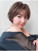 クールショート/シースルー前髪/ダークブルー/グレージュ