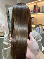 ヘアデザイン ディクト(hair design D.c.t) 白髪染めでも艶髪へ|ベージュカラー×水素カラー