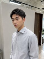 Men's LOOPA【メンズルーパ】三宮/元町/メンズパーマ/曲がる縮毛矯正/眉毛カット&nbsp;アップバング/短髪/メンズショート/黒髪/神戸/三宮