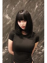 アンブル リュクス 池袋(amble luxe)&nbsp;ブラックストレートレイヤーミディ