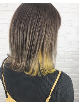 チェレ ロッソ 金剛店(Chere rosso) 【オシャレ女子×イエロー】韓国アイドル風インナ―カラー