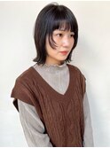 ミディアム顔まわりレイヤー