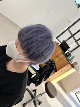 トルペヘアデザイン(Tolpe hair design) ラベンダーカラー×マニュシュショート