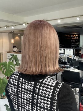 ブレンド 渋谷(BLend) マチルダボブ前髪ハイライトグレージュ