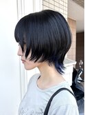 ショートウルフインナーブルー【広島派手髪】