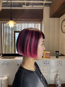 トワイロ(TOWAIRO) ブラックとピンクレッドのアンブレラカラー