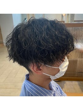 ハピネスフィール 宇治店(Happiness FEEL) ソフトツイストスパイラル波巻きパーママッシュパーマメンズ