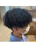 ソフトツイストスパイラル波巻きパーママッシュパーマメンズ