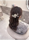 ハーフアップ【クランソア】心斎橋/ヘアメ/ヘアセット