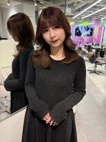 ユーフォリア 渋谷グランデ(Euphoria SHIBUYA GRANDE)&nbsp;マロンベージュ　ブリーチなし　明るめ　くびれミディ