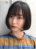 丸みショート・ボブ/丸顔/前髪なし/絶壁解消/３0代/４0代/長め