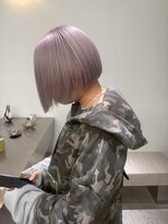 ステン(sten)&nbsp;顎ラインボブ/ハイトーンボブ/ホワイトラベンダー/ミニボブ