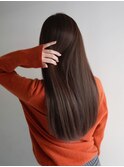 【髪質改善】ナチュラルブラウン×ロングストレート