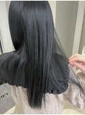 乾かすだけでキマる髪/ケアカラー地毛風グレーブラック