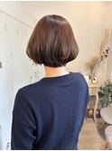 王道ナチュラルボブ×柔らかブラウンカラー