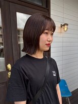 アズグロウヘアー(AS GROW HAIR)&nbsp;くびれヘア外ハネボブ × シースルーバング