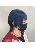 ウルフカット×ツートンカラー