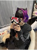 編みカチュ猫耳ヘア
