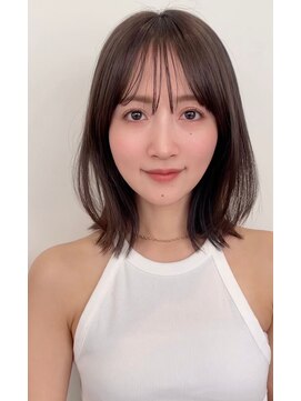 ノイ 銀座(noi) 顔周りレイヤーカットくびれヘアミルクティーベージュカラー