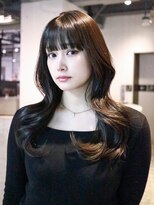 アイティーバイアルバム 松戸店(IT by ALBUM)&nbsp;暗めカラー韓国ヘア顔周りレイヤーグレージュ_F20487