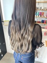 シェル 津山の手店(shel)&nbsp;20代30代ダブルカラーブリーチ立体感グラデーション透明感